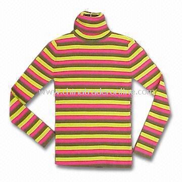 Womens Pullover Made of 84% Cotton, 14% Nylon and 2% Elastane from China
