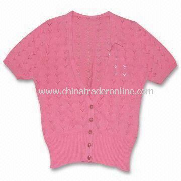 Womens Sweater, Made of 100% Cotton, 5.5GG Gauge from China