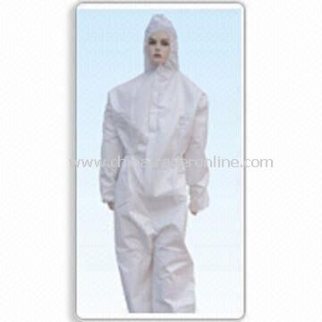 Coverall with Bound Seam Construction, Made of 3-ply Antibacterial and Breathable Film from China