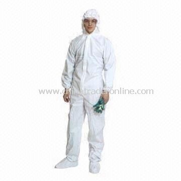 Disposable Nonwoven Coverall with Hood and Overshoe from China