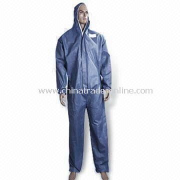 Disposable Nonwoven SMS Coverall with Hood, Available in Different Colors from China