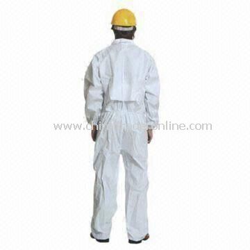 Disposable Nonwoven SPES Coverall with Knitted Cuffs and Pockets