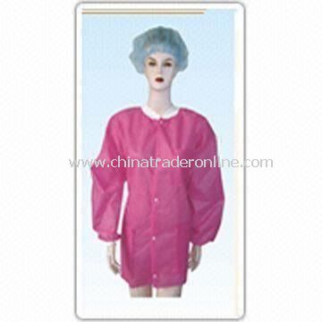 Womens Lab Coat, Made of Lightweight and High Breathability Polyprophylene from China