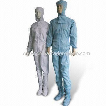 Anti-static Long Fiber Polyester and Conductive Silk Working Clothes with Dust-proof Performance from China