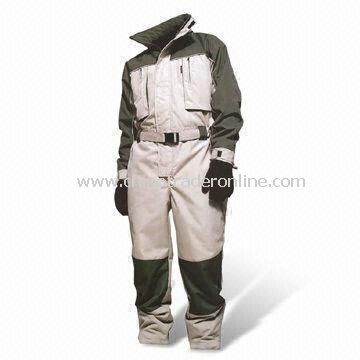 Coverall, Made of 100% Polyester Oxford with PU Milky Breathable Coating 3000/3000 Shell Fabric