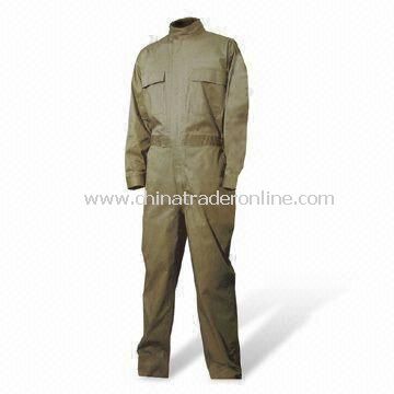 Coverall, Made of 65% Polyester and 35% Cotton Fabric, OEM/ODM Orders are Welcome from China