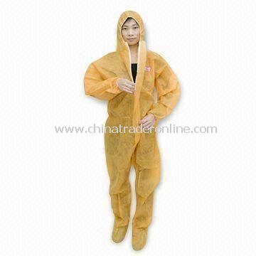 Disposable PP Protective Coveralls with Hood, Available in Different Sizes and Colors