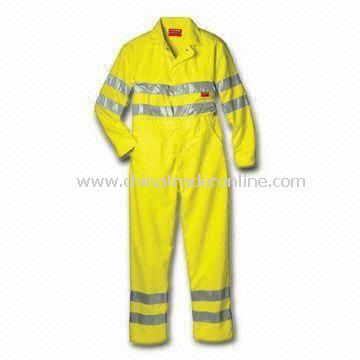 Fireproof Coverall with Banded Waist and 3M Reflective Tapes, OEM Orders are Available from China