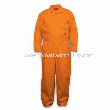 Flame Retardant Coverall, Left Chest Pocket with Flap and Snap Closure, Two-way Front Zipper from China