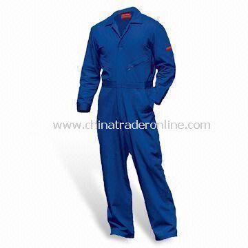 Flame-retardant Coverall with Concealed Zippers on Swing Pockets and Two-way Front Zipper from China