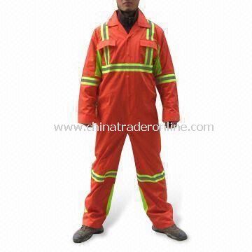 High Visibility Coverall with Colorfast Process and Front Pockets from China