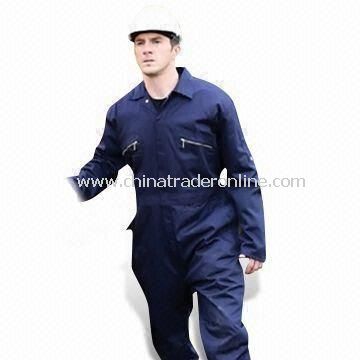 Mens Coveralls, Made of 65% Fabric and 35% Cotton Twill Polyester