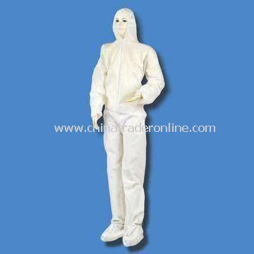Nonwoven Disposable Coverall with Hood, Made of SMS Materiel