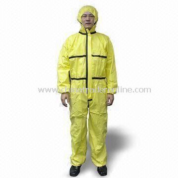 Nonwoven Hooded Coverall with Breathable Fabric and Waterproof Function