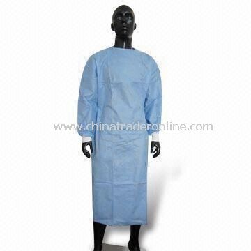 Surgical Gown with Knitted Cuff, Available in Various Sizes and Colors