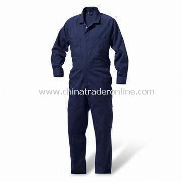 Wash-and-wear Coverall, Made of 65% Polyester and 35% Cotton Fabric