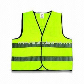 100% Polyester Safety Vest with Velcro, Available in Various Sizes and Colors