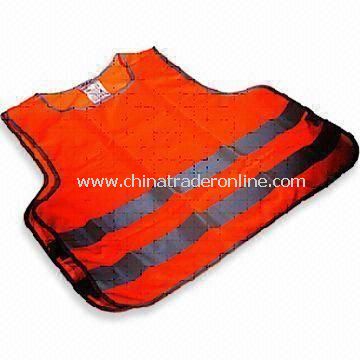 Reflective Safety Vest, Made of 100% Polyester, CE-certified from China