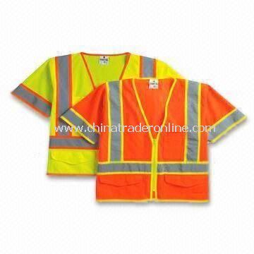 Reflective Safety Vests, Made of Knitted or Woven Fabric, EN 471 Certified from China