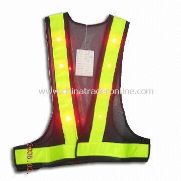 Safety Vest, Made of 100% Polyester Tricot, Various Colors are Available from China