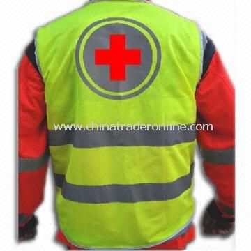 Safety Vest in Various Colors, Made of 100% Polyester Tricot from China
