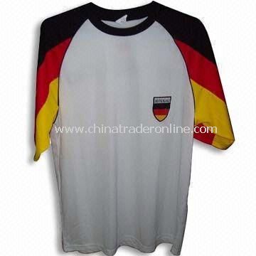 100% Polyester Sports T-shirt with Printing from China