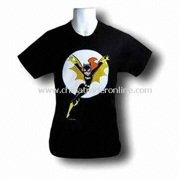 Cotton Casual T-shirt with Special Front Printing Patterns, Available in Various Sizes and Colors from China