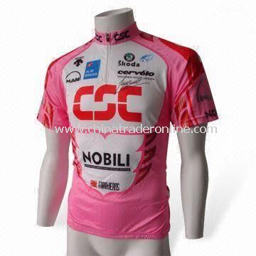 Cycling Wear T-shirt, Made of 100% Polyester with Anti-bacterial and UV Protection from China