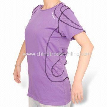 Ladies Biking T-shirt, Made of 100% Polyester