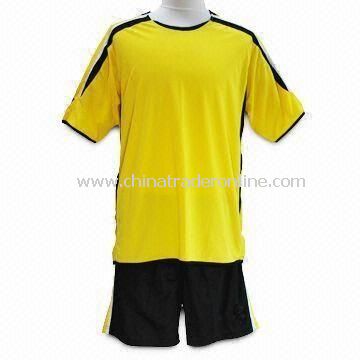 Mens Soccer T-shirt, Made of 100% Polyester, Interlock 150gsm; Quick-dry Active Feature from China