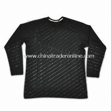 Mens Sports T-shirt, Made of 100% Polyester, with Special Rubber Printing from China