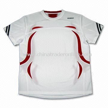 Mens Sports T-shirt with Outdoor Performance Wear, Made of 100% Polyester from China