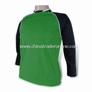 Soccer Jersey T-shirt, Made of 100% Polyester, Different Colors and Styles are Available