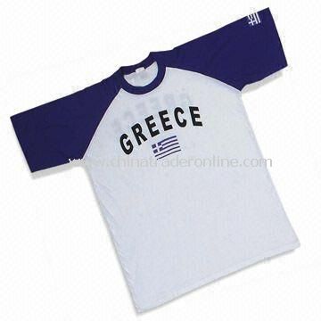 Sports Jersey/T-shirt with Printing, Made of 100% Cotton