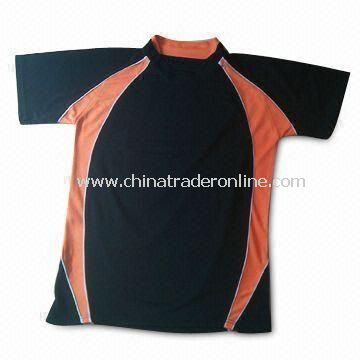 Sports T-shirt, Made of 100% Polyester Mesh Cloth, Customized Sizes are Welcome