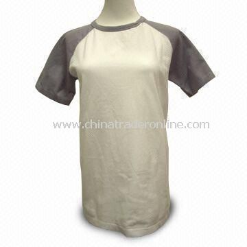 T-shirt Made from Coolmax Fabric, with Seamless Design