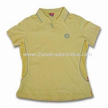 Womens Sports T-shirt, Made of 80% Cotton, 20%Polyester, Available in Various Colors from China