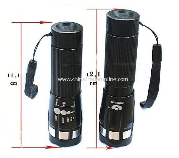 Rotating focus LED flashlight