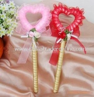 40pc gold heart-shaped ribbon lace wedding wedding supplies business sign pen pen sign pen wedding gifts, wholesale from China