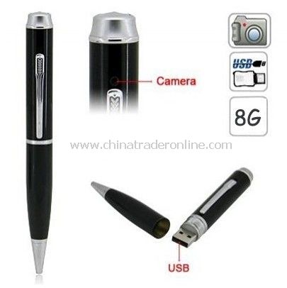Deluxe 640 * 480 High Resolution USB 2.0 Pen Hidden Camcorder with 8GB Memory from China
