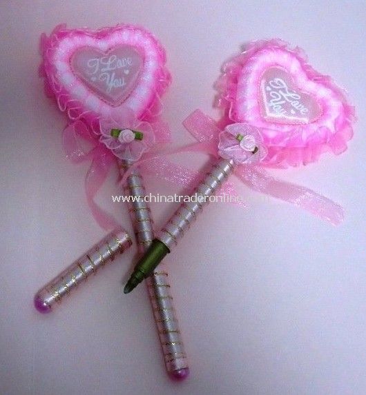 lovely pink heart signing pen wedding and party arrival pen calligraphy pens from China