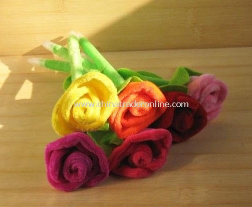 Valentines gift plush roses pen wedding wedding gifts ballpoint pen wholsale from China