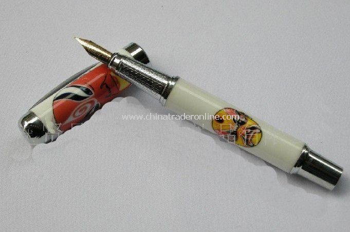 30sets/lot Peking Opera Facial Masks Ceramic Fountain Pen/Gel Ink Pen from China