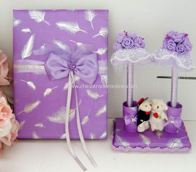 Accessory/Wholesale Retailing wedding pen holder/Handicraft wedding guest book.