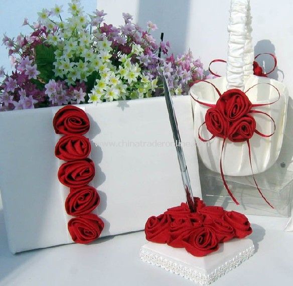 Wedding Guest Book/ Wholesale Retail wedding guest book & pen/wedding Supplywedding accessory/wedding pen holder from China