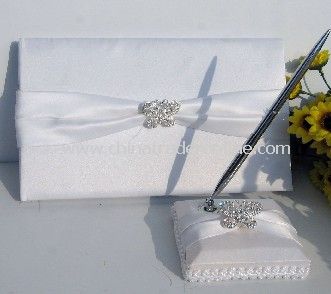 white butterfly rhainstone guest book and pen/ wedding favor/wedding decoration/wedding set