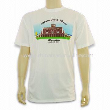 Promotional Dry-fit T-shirt, Made of 100% Polyester, Various Colors are Available