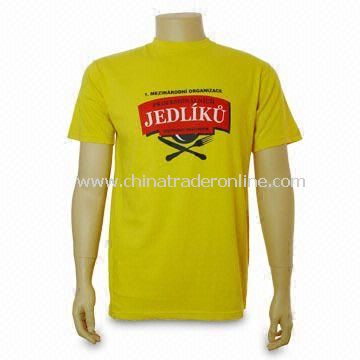 Promotional Mens T-shirt, Customized Logos are Welcome