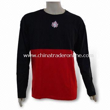 Promotional Mens T-shirt, Made of 100% Combed Cotton, Customized Logos are Welcome
