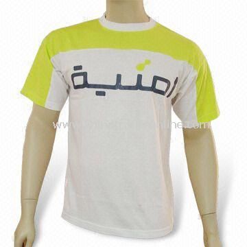 Promotional Mens T-shirt, Made of 100% Cotton, Jersey